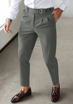 Men's Tailored Classic Trousers - Comfortable Fit, Versatile Dress Pants