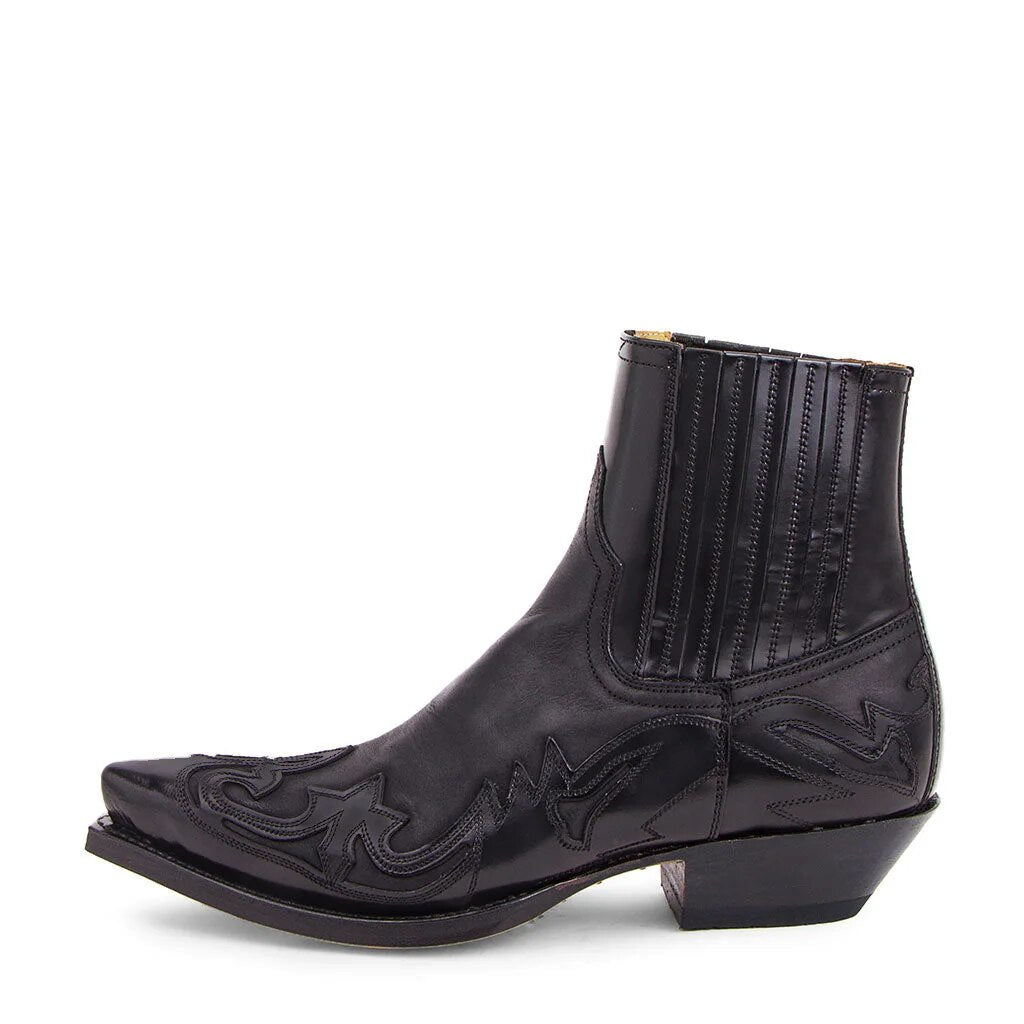 Men's Leather Vintage Cowboy Boots with Stitching | Western Footwear for Casual and Formal Occasions