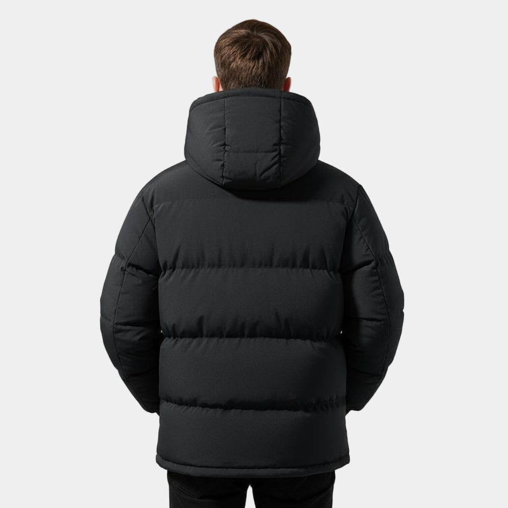 Men's Waterproof Insulated Puffer Jacket - Warm Outdoor Coat for Hiking and Winter Activities