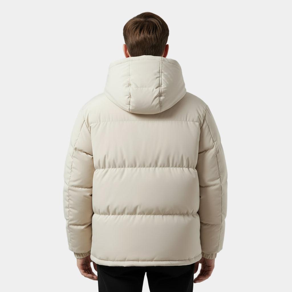 Men's Waterproof Insulated Puffer Jacket - Warm Outdoor Coat for Hiking and Winter Activities