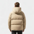 Men's Waterproof Insulated Puffer Jacket - Warm Outdoor Coat for Hiking and Winter Activities