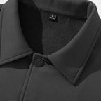 Men's Waterproof Twill Harrington Jacket with Fleece Lining for Casual and Outdoor Use