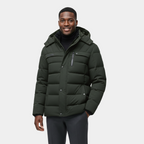 Men's Winter Puffer Coat with Fleece Lining | Longline Design for Cold Weather Outdoor Activities