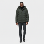 Men's Winter Puffer Coat with Fleece Lining | Longline Design for Cold Weather Outdoor Activities