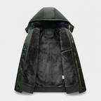 Men's Winter Puffer Coat with Fleece Lining | Longline Design for Cold Weather Outdoor Activities