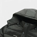 Men's Winter Puffer Coat with Fleece Lining | Longline Design for Cold Weather Outdoor Activities