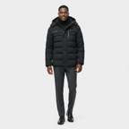 Men's Winter Puffer Coat with Fleece Lining | Longline Design for Cold Weather Outdoor Activities