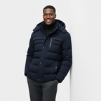 Men's Winter Puffer Coat with Fleece Lining | Longline Design for Cold Weather Outdoor Activities