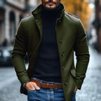 Men's Wool Tailored Overcoat | Classic Design for Formal and Casual Wear