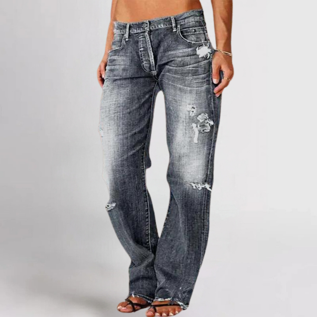 Mid Rise Straight Leg Jeans for Women | Comfortable Denim | Casual Everyday Wear | Versatile Fit for All Occasions