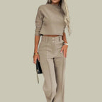 Women's Two-Piece Loungewear Set | Soft Fabric | Casual Comfort for Home and Relaxation