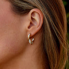 Mother of Pearl Hoop Earrings – Everyday Wear, Gift for Her