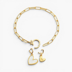Initial Heart Charm Bracelet