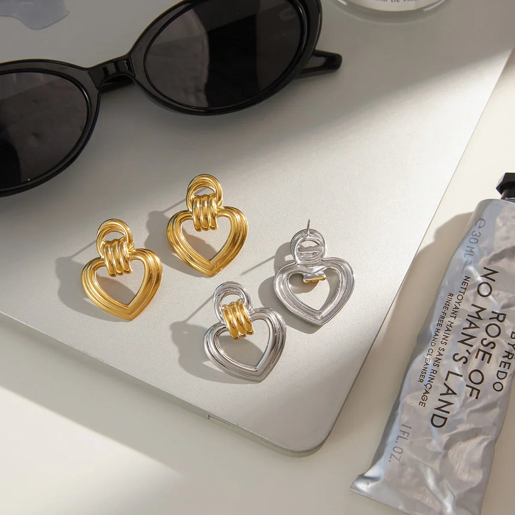 Heart Drop Earrings