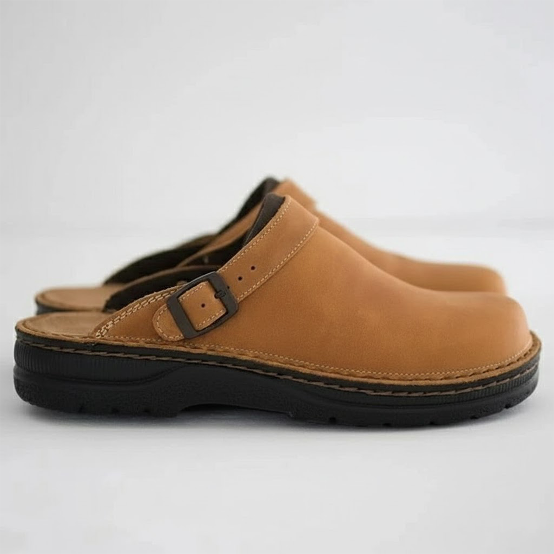 Orthopaedic Leather Slip-On Shoes for Everyday Comfort and Support - Casual Footwear for Men and Women