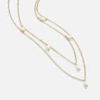 Perlen-Drop-Layered-Halskette – Geschenk, Alltag