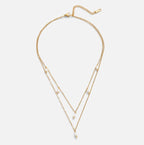 Perlen-Drop-Layered-Halskette – Geschenk, Alltag