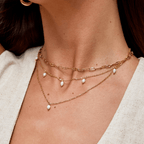 Perlen-Drop-Layered-Halskette – Geschenk, Alltag