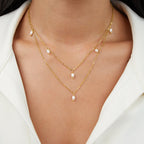 Perlen-Drop-Layered-Halskette – Geschenk, Alltag