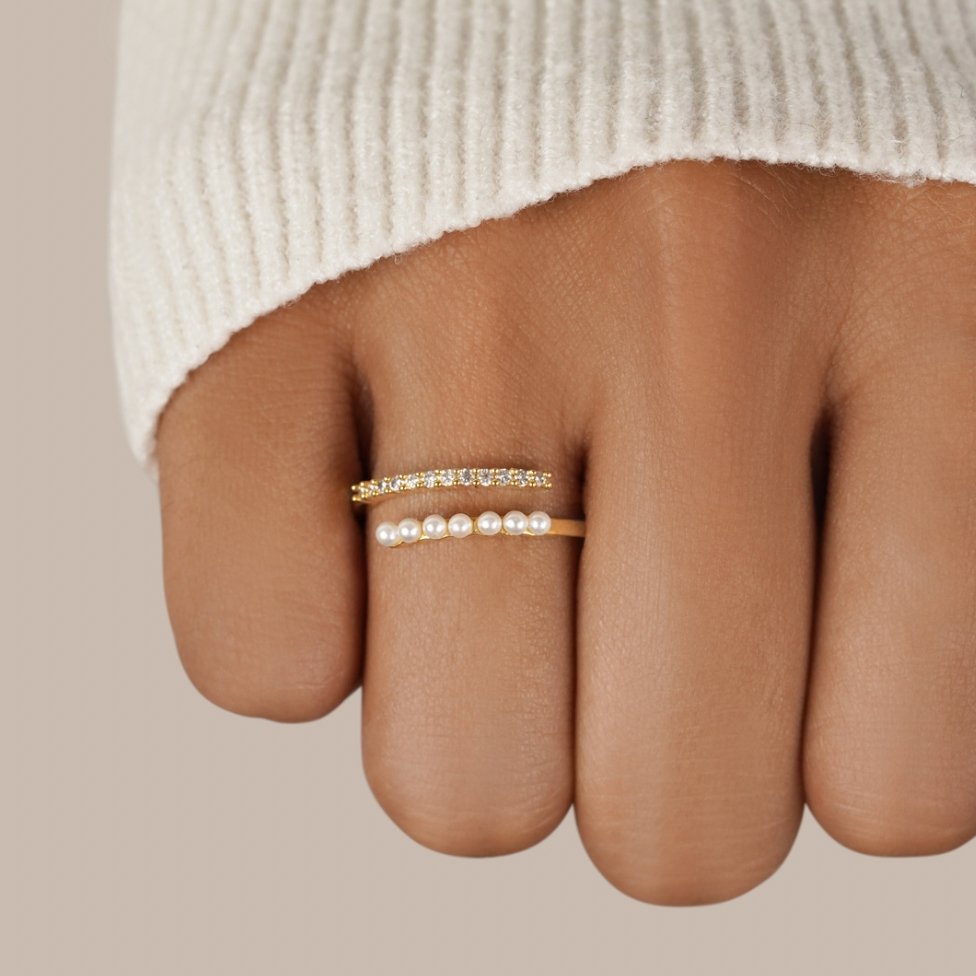 Perlen- und Kristallring – Geschenk, Alltag