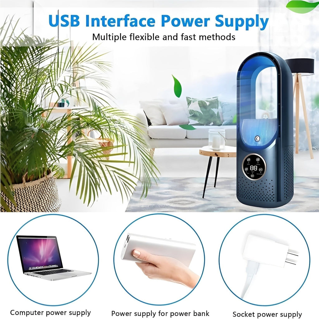 Portable 3-in-1 Air Cooler with Humidifier – Office, Night Use