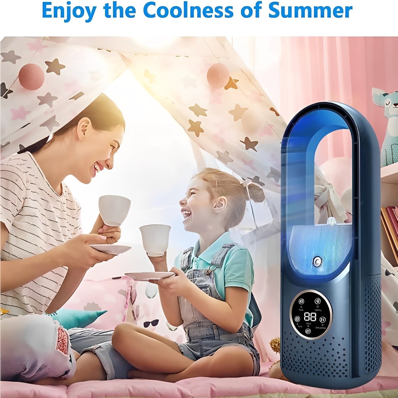 Portable 3-in-1 Air Cooler with Humidifier – Office, Night Use