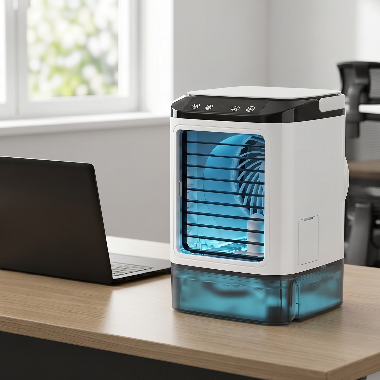 Portable 3-in-1 Air Cooler with Humidifier, Rechargeable Battery – Home, Travel
