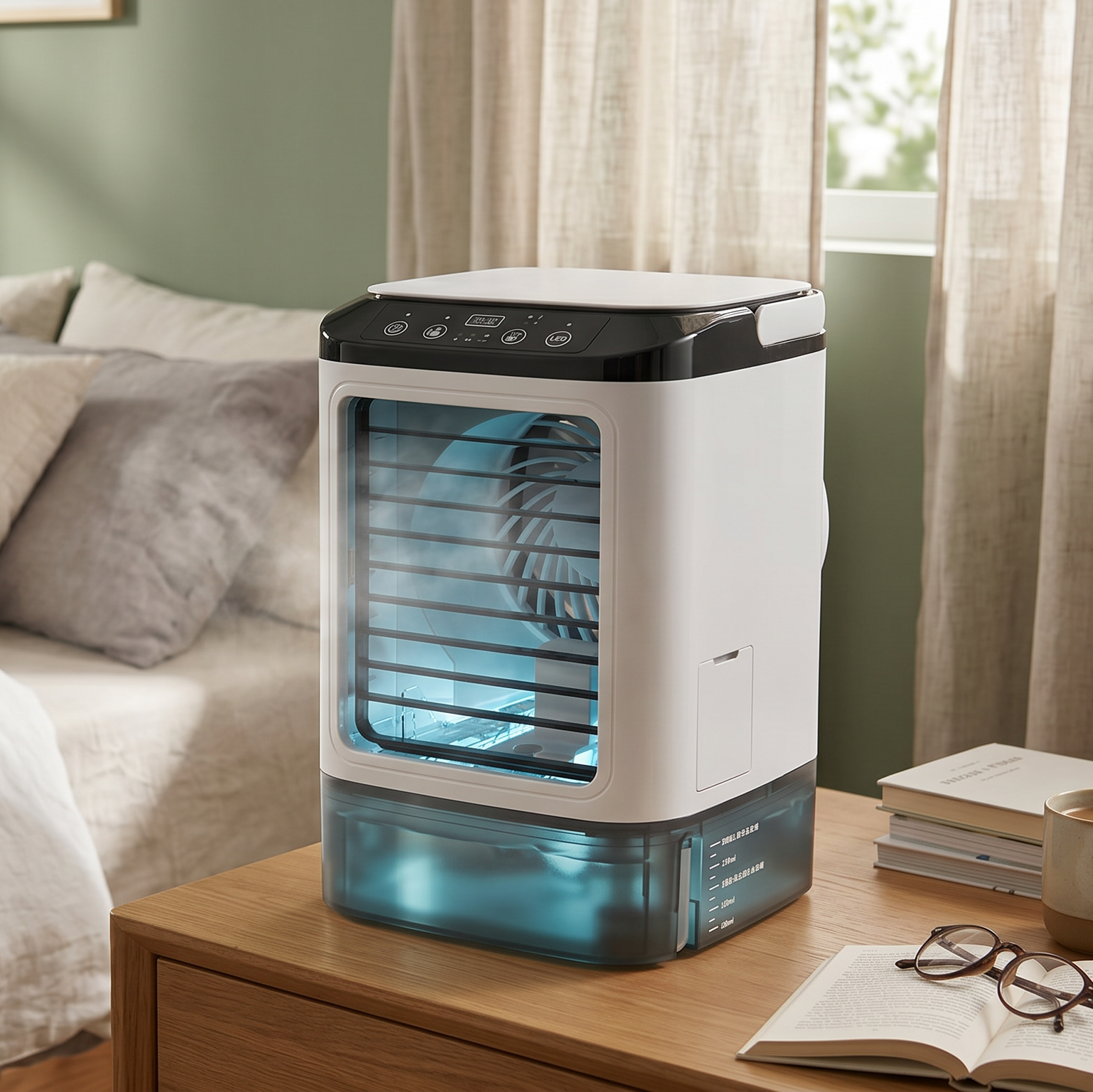 Portable 3-in-1 Air Cooler with Humidifier, Rechargeable Battery – Home, Travel