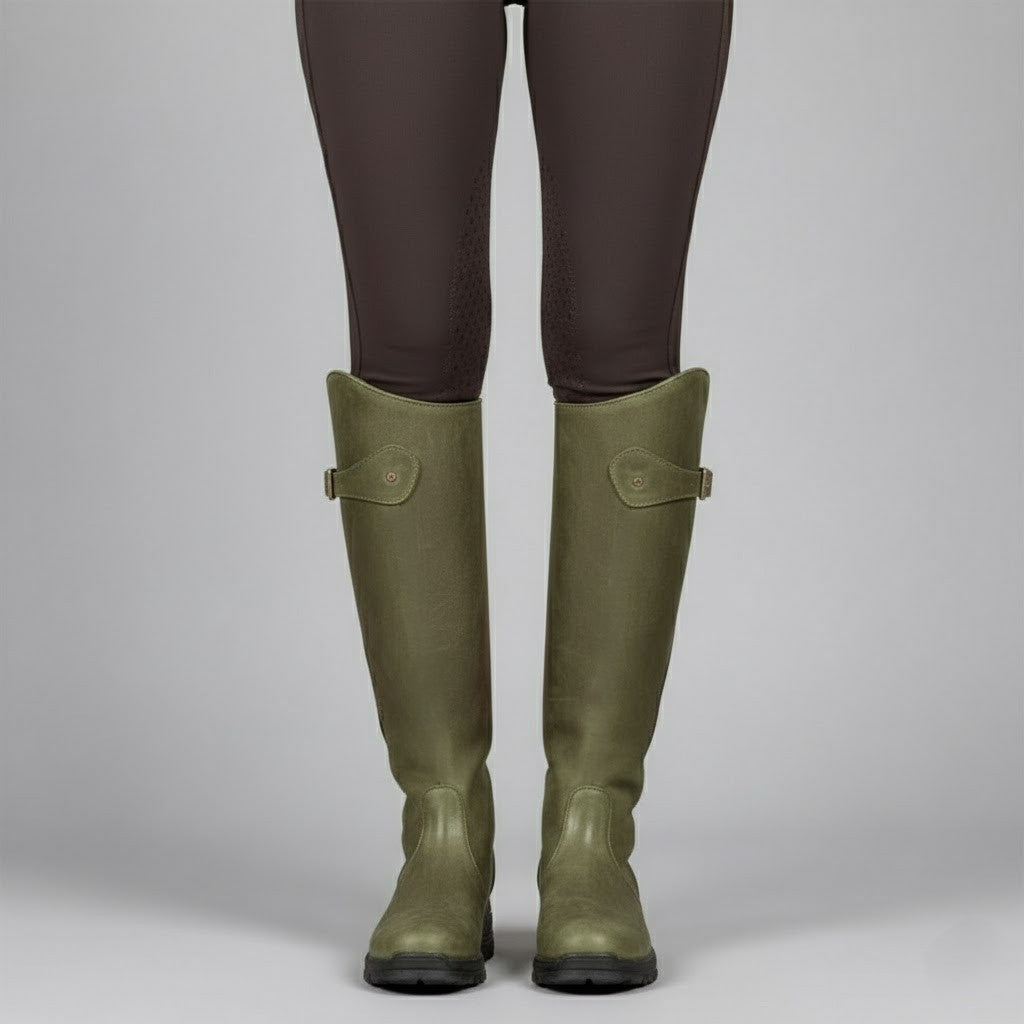 Leather Orthopaedic Riding Boots - Comfortable and Durable Design for Outdoor Equestrian Use