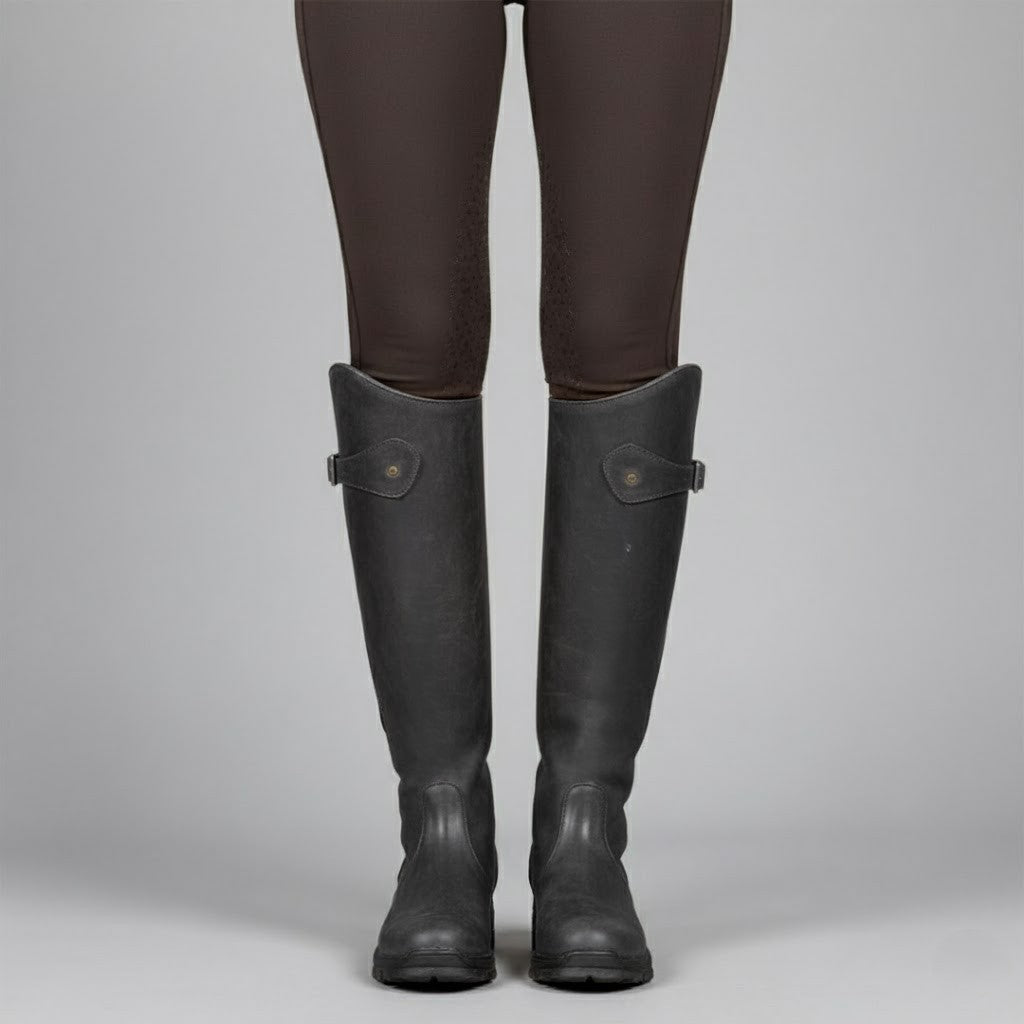 Leather Orthopaedic Riding Boots - Comfortable and Durable Design for Outdoor Equestrian Use
