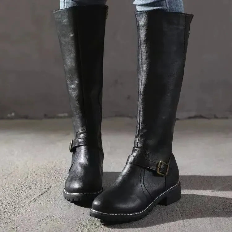 Premium Orthopedic Leather Boots for Women - Stylish Comfort Footwear