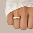 Sahara Gold Layered Ring – Elegant Accessory, Everyday Wear