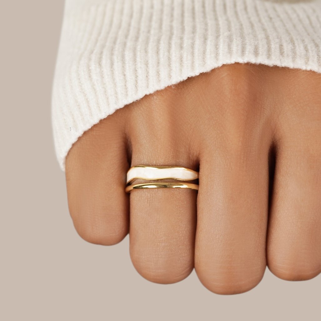 Sahara Gold Layered Ring – Elegant Accessory, Everyday Wear