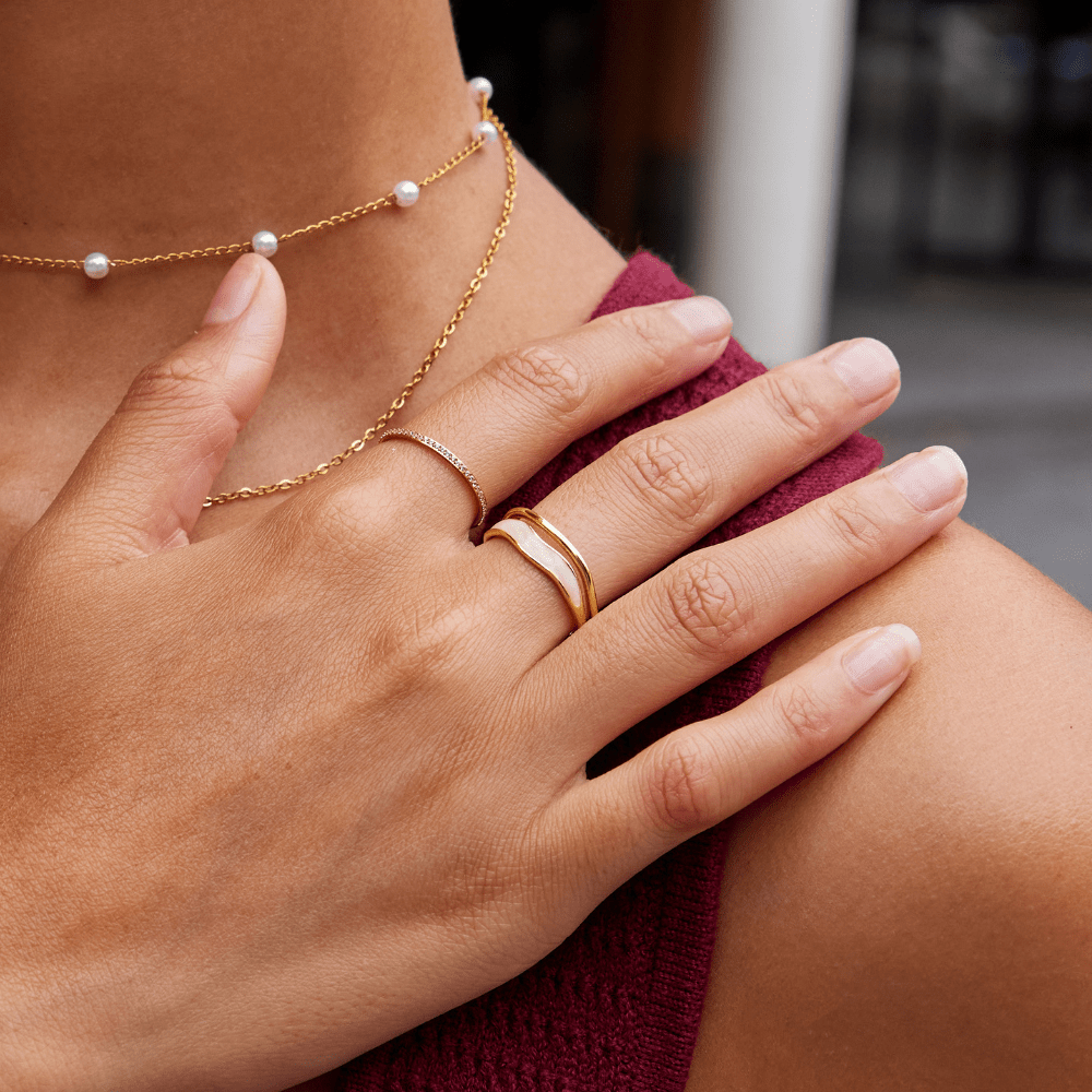 Sahara Gold Layered Ring – Elegant Accessory, Everyday Wear