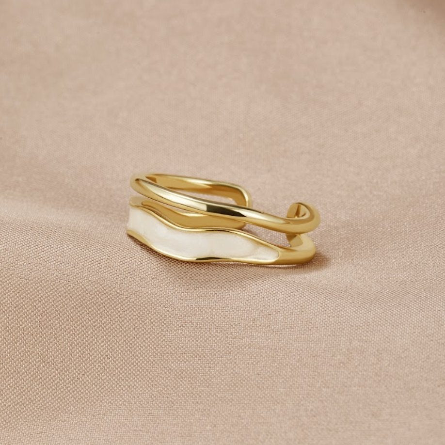 Sahara Gold Layered Ring – Elegant Accessory, Everyday Wear