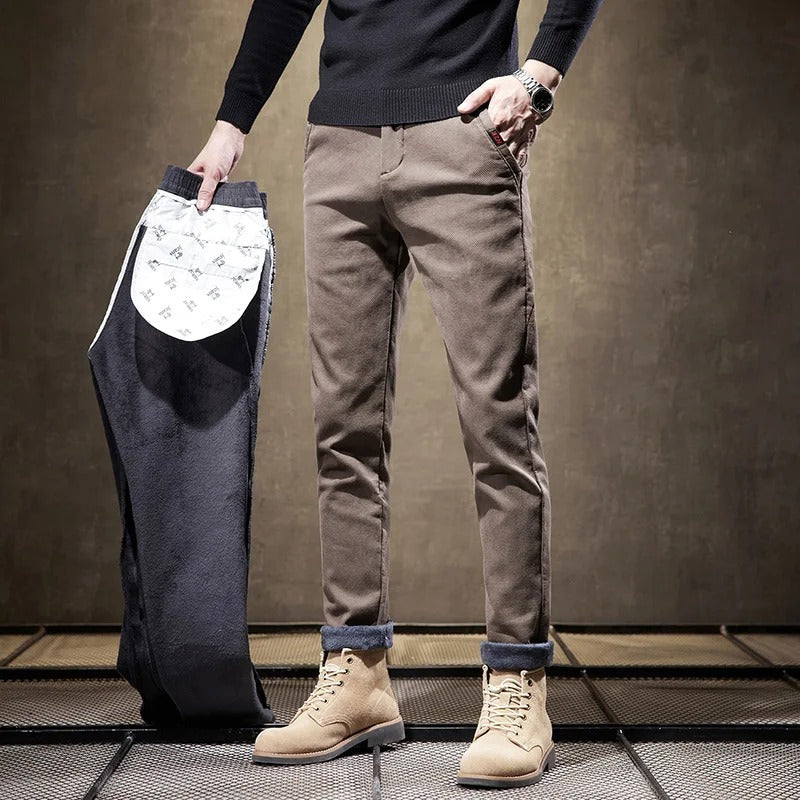 Slim-Fit Cotton Blend Casual Pants for Men | Comfortable Everyday Wear | Available in Multiple Colors