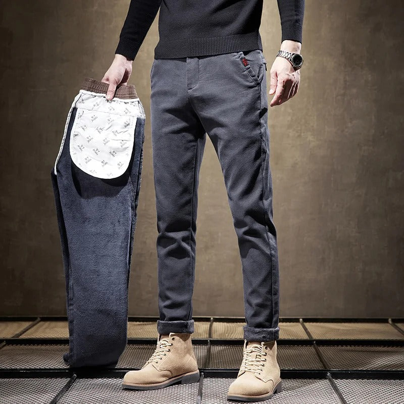 Slim-Fit Cotton Blend Casual Pants for Men | Comfortable Everyday Wear | Available in Multiple Colors