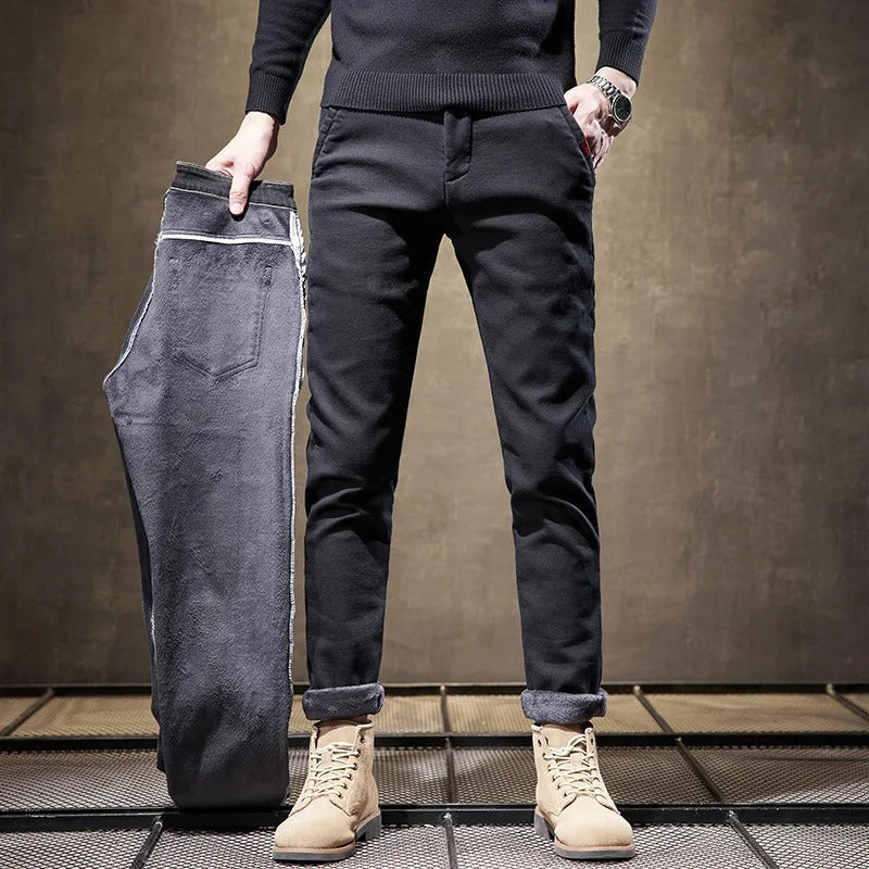 Slim-Fit Cotton Blend Casual Pants for Men | Comfortable Everyday Wear | Available in Multiple Colors