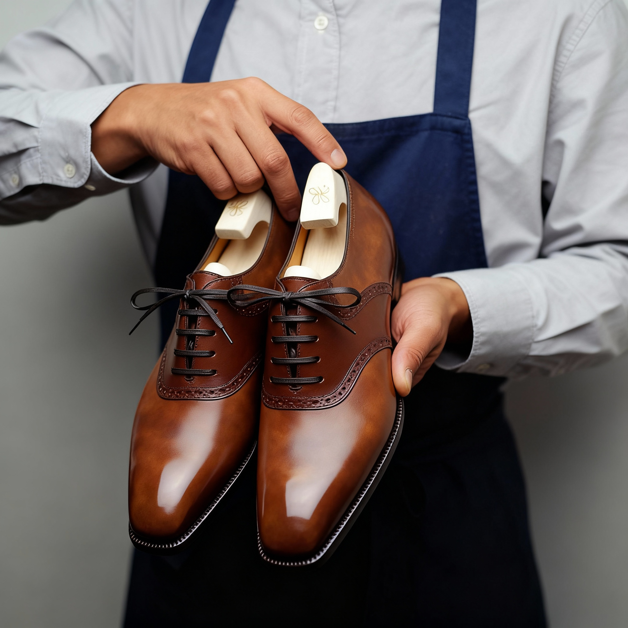 Tan Leather Brogue Oxfords for Men | Classic Dress Shoes for Formal Wear