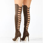 Thigh-High Open-Toe Boots for Women | Elegant Fashion Footwear for Parties and Events | Stylish High Heels