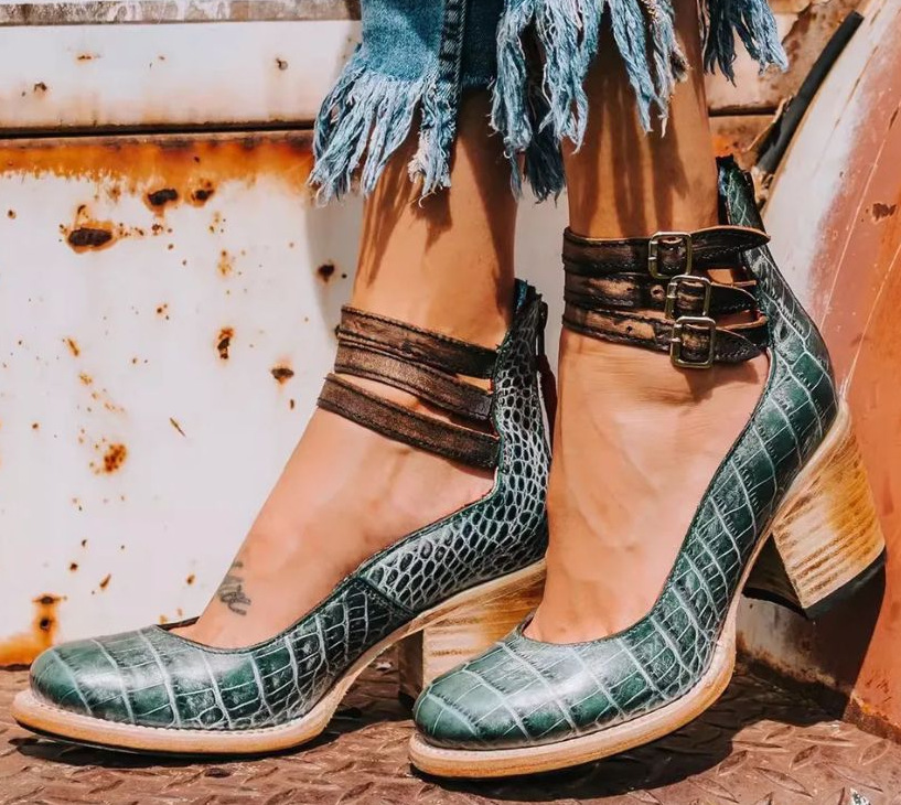 Strappy Ankle Strap Heels for Women | Vintage Elegant Design | Ideal for Parties and Special Occasions