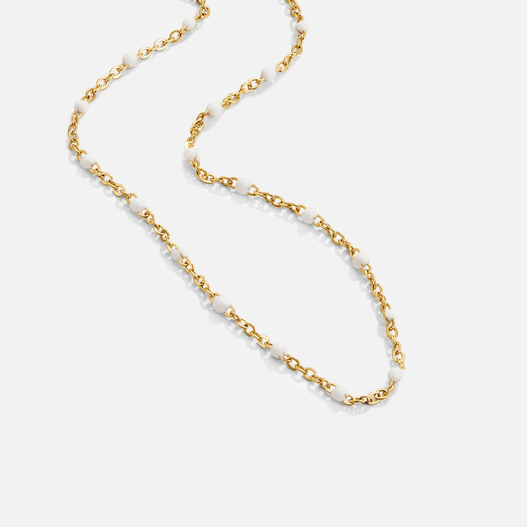 Weißes Perlenhalsband – Alltag, Geschenk