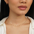 Weißes Perlenhalsband – Alltag, Geschenk