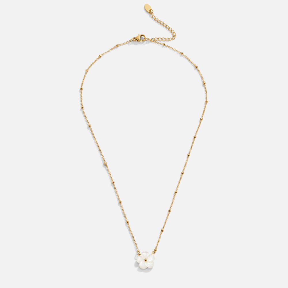 White Blossom Flower Necklace – Gift, Everyday Wear