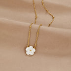 White Blossom Flower Necklace – Gift, Everyday Wear