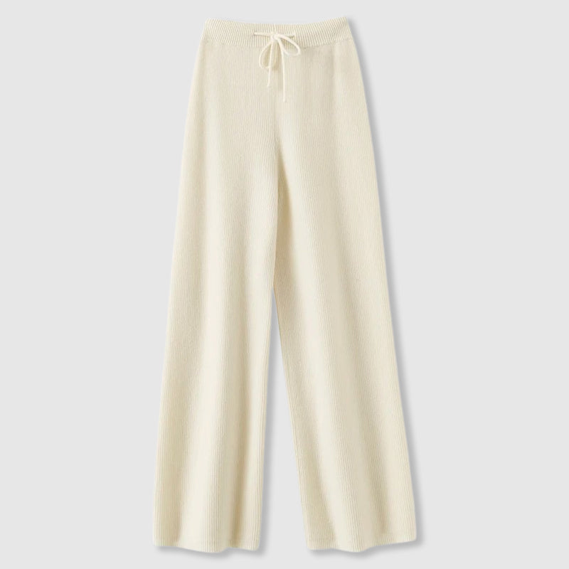 Wide Leg Knit Pants for Women | Cozy Winter Fabric | Casual Cold Weather Wear