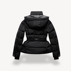 Women's Belted Puffer Jacket - Warm Insulated Outerwear for Cold Weather