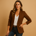 Women's Fitted Blazer Jacket | Tailored Long Sleeve Design | Professional & Casual Wear | Classic Style in Versatile Colors
