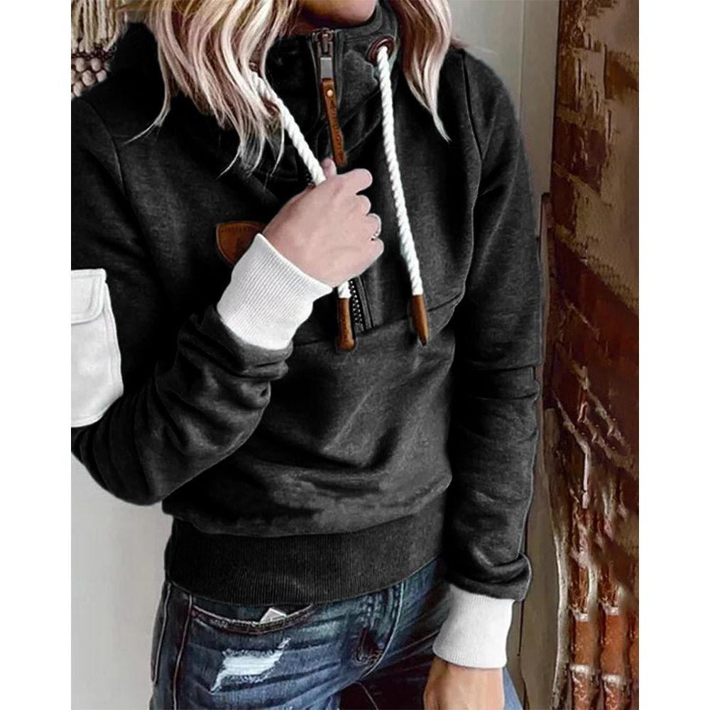 Women's Fleece-Lined Half-Zip Hoodie | Cozy Casual Wear for Cold Weather