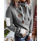 Women's Fleece-Lined Half-Zip Hoodie | Cozy Casual Wear for Cold Weather
